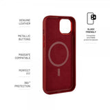 Fixed iPhone 16 Pro Kuori MagLeather Punainen