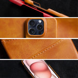 iPhone 16 Pro Kuori kahdella korttipaikalla, vaaleanruskea