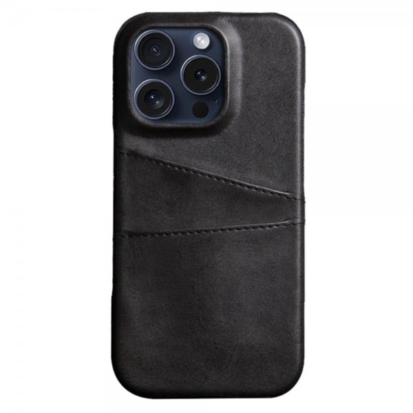 iPhone 16 Pro -suojakuori kahdella korttipaikalla, musta