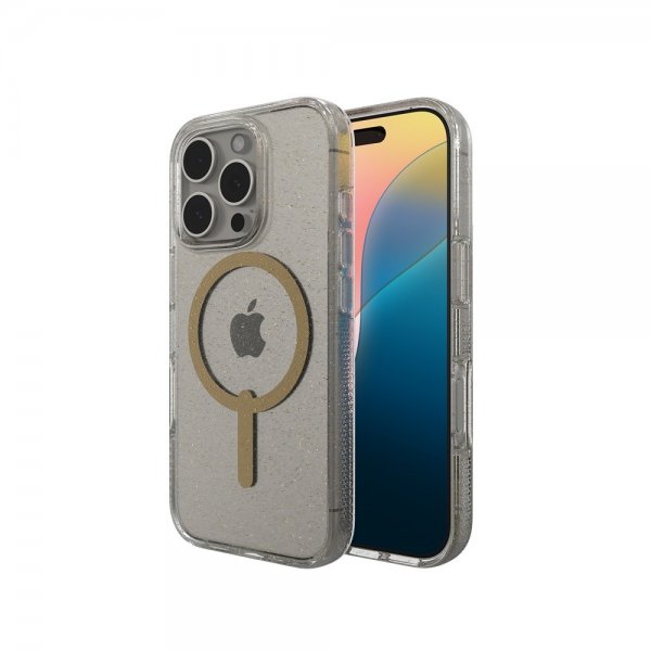 ZAGG iPhone 16 Pro -kuori Milan Snap Gold Glitter