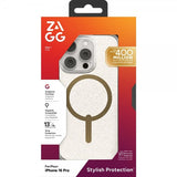 ZAGG iPhone 16 Pro -kuori Milan Snap Gold Glitter
