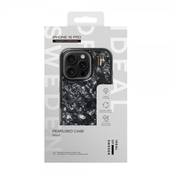 Ideal of Sweden iPhone 16 Pro Kuori Pearlised Case MagSafe Musta