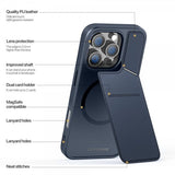 Dux Ducis iPhone 16 Pro -kuori Rafi II Series MagSafe Sininen