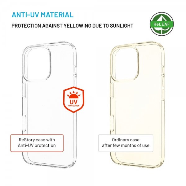 Fixed iPhone 16 Pro Kuori ReStory Transparent
