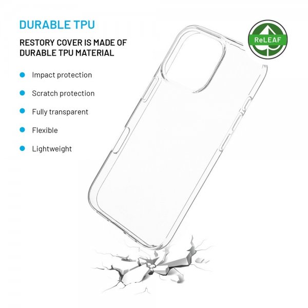 Fixed iPhone 16 Pro Kuori ReStory Transparent