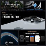 Spigen iPhone 16 Pro -kuori Rugged Armor MagFit Harmaa