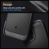 Spigen iPhone 16 Pro -kuori Rugged Armor MagFit mattamusta