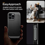 Spigen iPhone 16 Pro -kuori Rugged Armor MagFit mattamusta