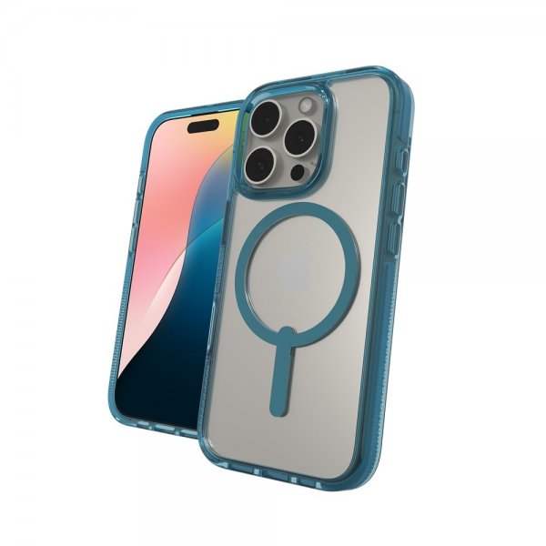 ZAGG iPhone 16 Pro Kuori Santa Cruz Snap Retro Blue