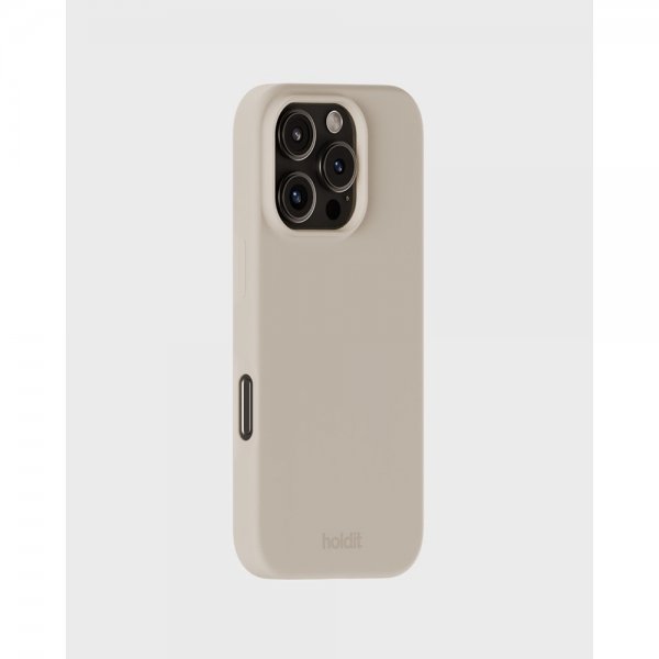 holdit iPhone 16 Pro Kuori Silikoni Light Beige