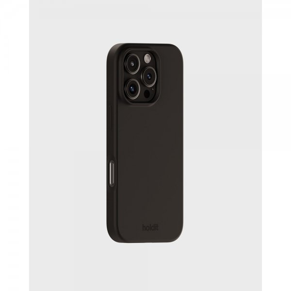 holdit iPhone 16 Pro Kuori Silikoni Musta