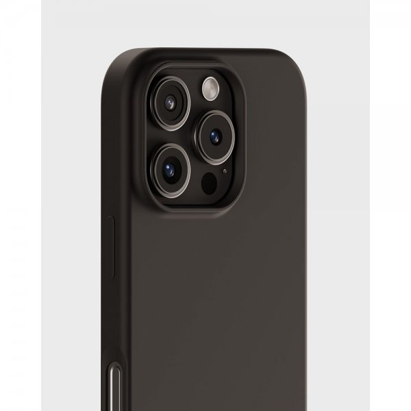 holdit iPhone 16 Pro Kuori Silikoni Musta