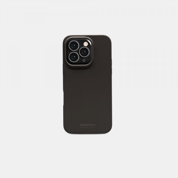 MobileFriend iPhone 16 Pro Kuori Silikoni Musta