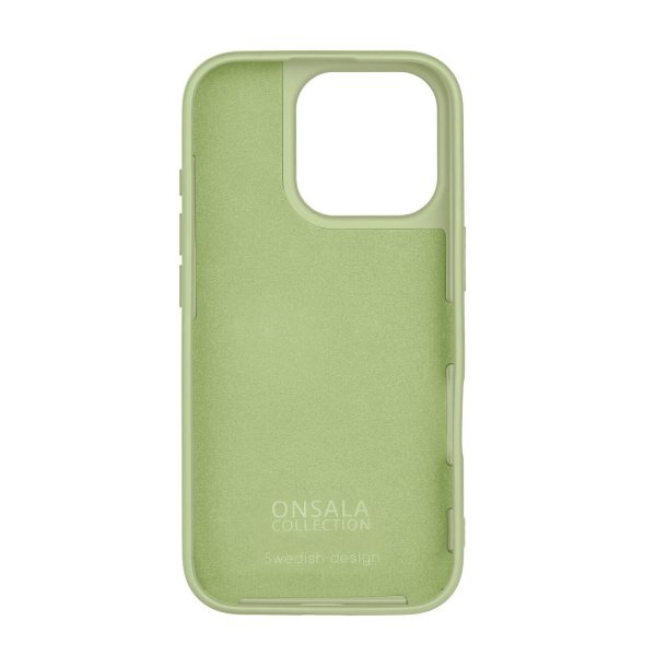 Onsala iPhone 16 Pro Kuori Silikonituntu Lime