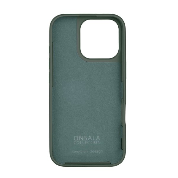 Onsala iPhone 16 Pro Kuori Silikonituntuma Oliivinvihreä