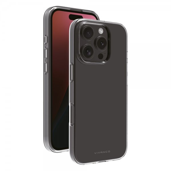 Vivanco iPhone 16 Pro Super Slim -suojakuori, läpinäkyvä