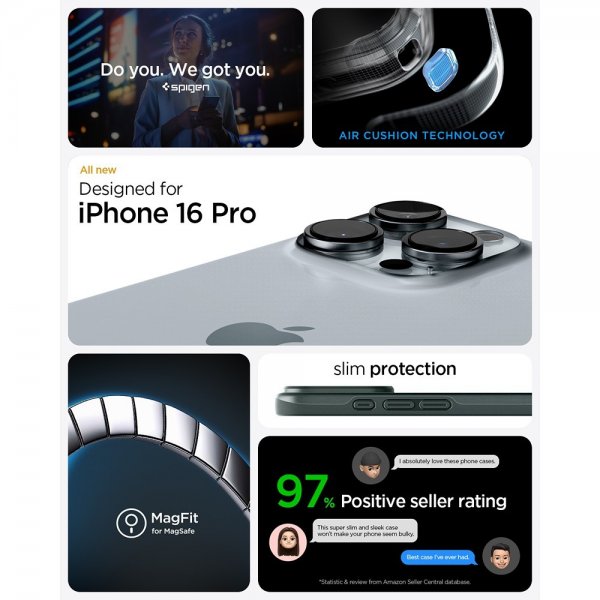 Spigen iPhone 16 Pro Kuori Thin Fit MagFit Abyss Green