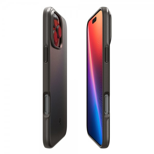 Spigen iPhone 16 Pro -kuori Thin Fit MagFit Gunmetal