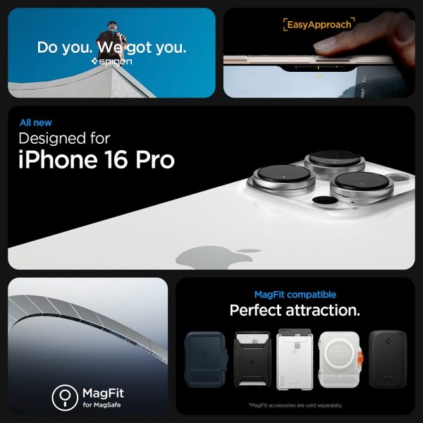 Spigen iPhone 16 Pro Kuori Thin Fit T MagFit Kirkas Valkoinen