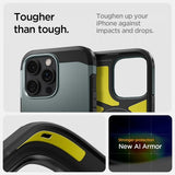 Spigen iPhone 16 Pro -kuori, Tough Armor MagFit Abyss Green