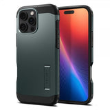 Spigen iPhone 16 Pro -kuori, Tough Armor MagFit Abyss Green