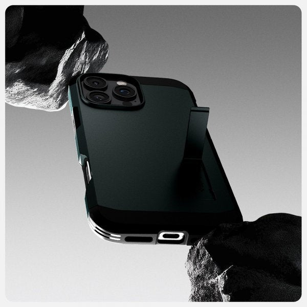 Spigen iPhone 16 Pro -kuori, Tough Armor MagFit Abyss Green