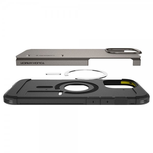 Spigen iPhone 16 Pro Kuori Tough Armor MagFit Gunmetal