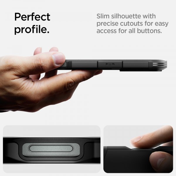 Spigen iPhone 16 Pro Kuori Tough Armor MagFit Musta