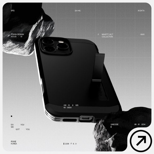 Spigen iPhone 16 Pro Kuori Tough Armor T MagFit Musta