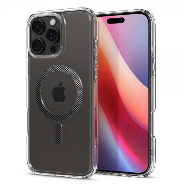 Spigen iPhone 16 Pro -suojakuori Ultra Hybrid MagFit Carbon Fiber