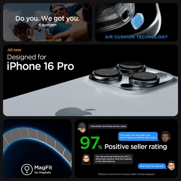 Spigen iPhone 16 Pro Kuori Ultra Hybrid MagFit Frost Black