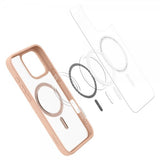 Spigen iPhone 16 Pro -kuori Ultra Hybrid MagFit Frost Rose Titanium