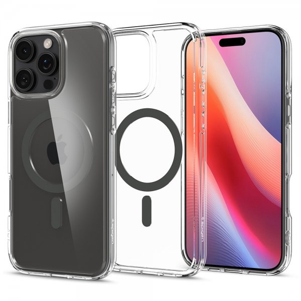 Spigen iPhone 16 Pro -suojakuori Ultra Hybrid MagFit Graphite