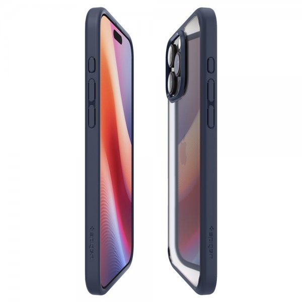 Spigen iPhone 16 Pro -suojakuori, Ultra Hybrid, laivastonsininen