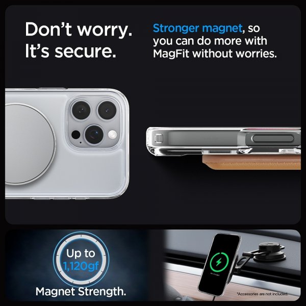 Spigen iPhone 16 Pro Kuori Ultra Hybrid S MagFit Crystal Clear