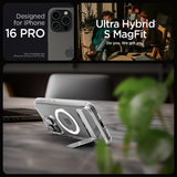 Spigen iPhone 16 Pro Kuori Ultra Hybrid S MagFit Crystal Clear