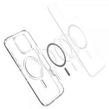 Spigen iPhone 16 Pro -kuori Ultra Hybrid T MagFit kirkas valkoinen