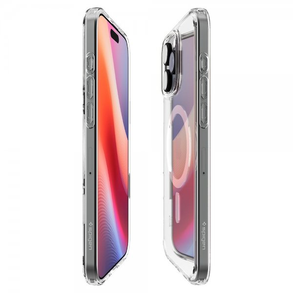 Spigen iPhone 16 Pro -kuori Ultra Hybrid T MagFit kirkas valkoinen