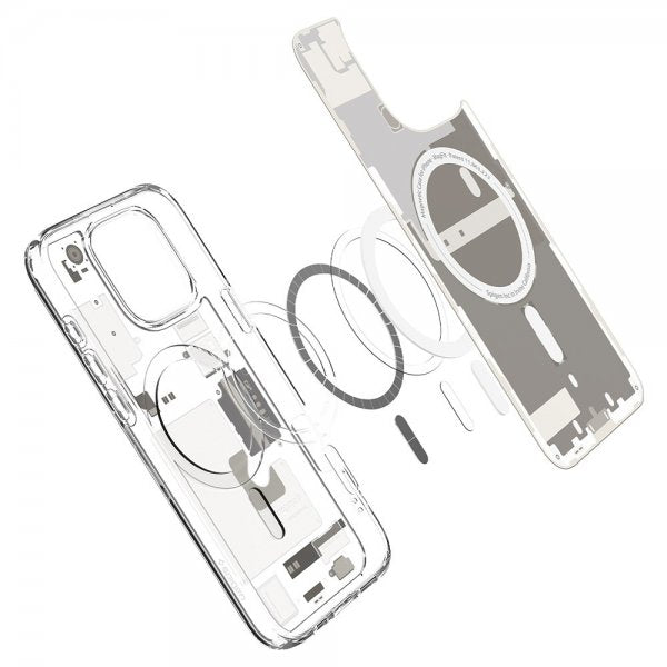 Spigen iPhone 16 Pro -kuori Ultra Hybrid Zero One MagFit Natural Titanium