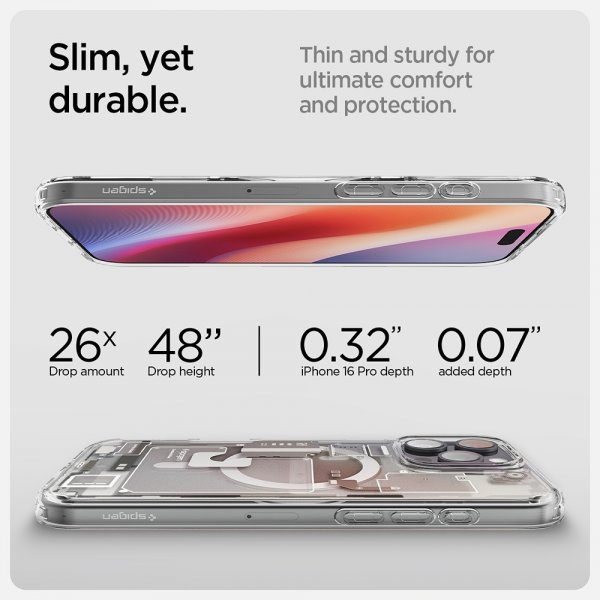 Spigen iPhone 16 Pro -kuori Ultra Hybrid Zero One MagFit Natural Titanium