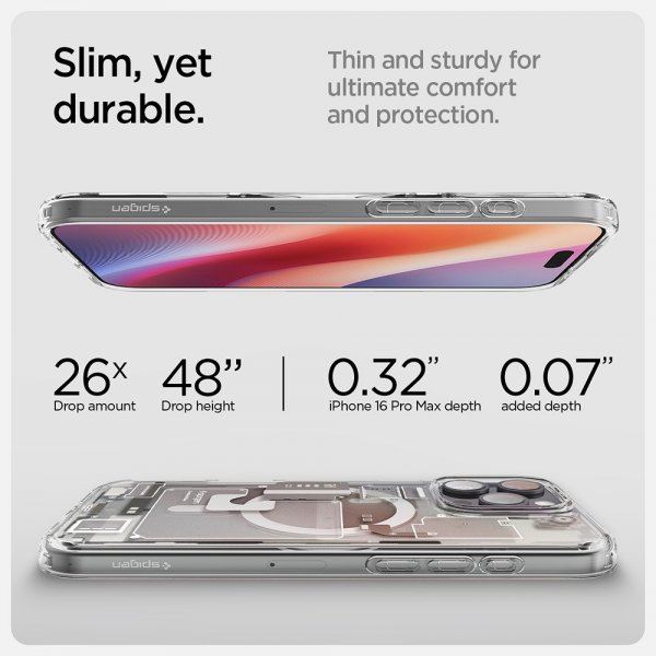 Spigen iPhone 16 Pro -kuori Ultra Hybrid Zero One MagFit Natural Titanium