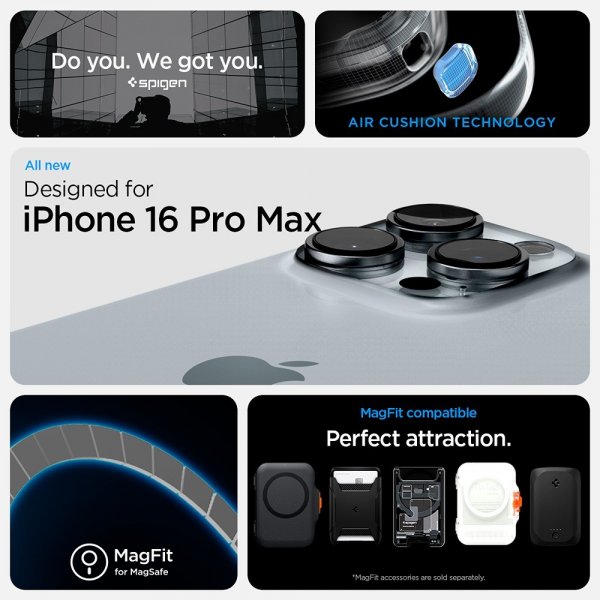Spigen iPhone 16 Pro Kuori Ultra Hybrid Zero One MagFit Musta