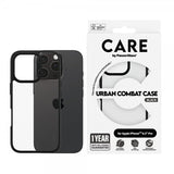 CARE by PanzerGlass iPhone 16 Pro Urban Combat -kuori, musta