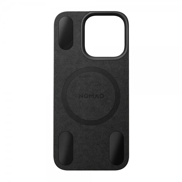 Nomad iPhone 16 Pro Skin Magnetic Leather Back musta