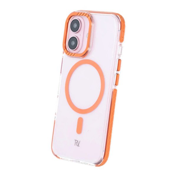 Rvelon iPhone 16 Kuori TPU MagSafe Oranssi