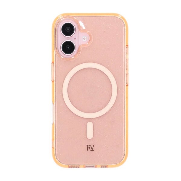 Rvelon iPhone 16 Suojakuori Glitter MagSafe Kulta