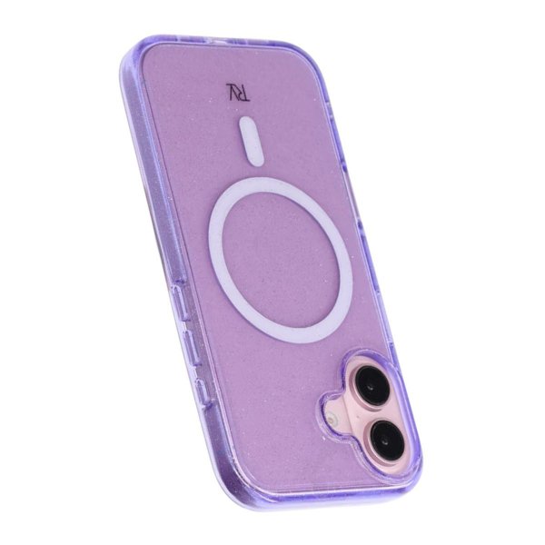 Rvelon iPhone 16 -kuori Glitter MagSafe Violetti