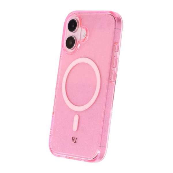 Rvelon iPhone 16 -kuori Glitter MagSafe pinkki