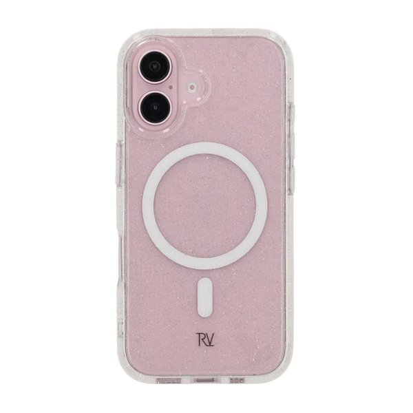 Rvelon iPhone 16 Kuori Glitter MagSafe Valkoinen