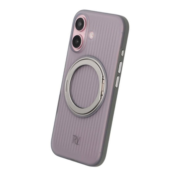 Rvelon iPhone 16 Suojakuori Kääntyvällä MagSafe-jalustalla Harmaa